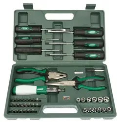 Brüder Mannesmann M29110 Werkzeugkoffer 45-teilig - Werkzeugkästen & -taschen, umfassend bestückt mit 45 hochwertigen Werkzeugen für alle Reparatur- und Montagearbeiten.