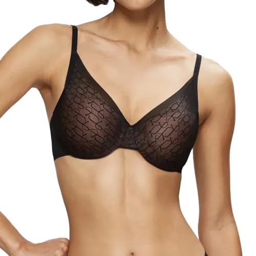 Triumph Damen Triumph Signature Sheer WHP EX Bra, SCHWARZ, 80A - Funktionsunterwäsche mit Bügeln und Einlagen für eine ideale Brustform, weich und elegant mit glattem Spitzensaum für zusätzlichen Komfort.