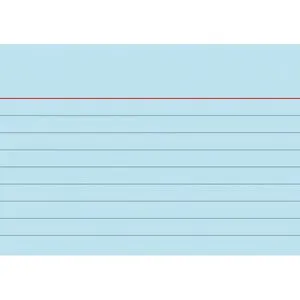 Brunnen Karteikarten 102270130, A7, liniert, blau, 100 Stück