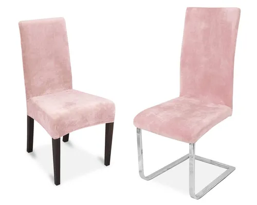 Beautex Stuhlhusse Maya Samt Mirofaser Stuhlhusse, elastische Stretch Husse Bi-Elastic