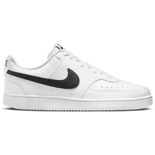 Nike Herren Court Vision Low Basketballschuh, White Black White, 48.5 EU - Herren-Sneaker im Retro-Basketball-Stil, inspiriert von den 80ern. Robuste Gummi-Zwischensohle sorgt für hohe Haltbarkeit und Traktion.