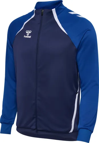 hummel Herren Trainingsjacke LEAD 2.0 TRACK ZIP JACKET - Trainingsbekleidung in Marine/True Blue, aus 90% Polyester und 10% Elasthan für optimalen Tragekomfort beim Fußball. Maschinenwaschbar und pflegeleicht.