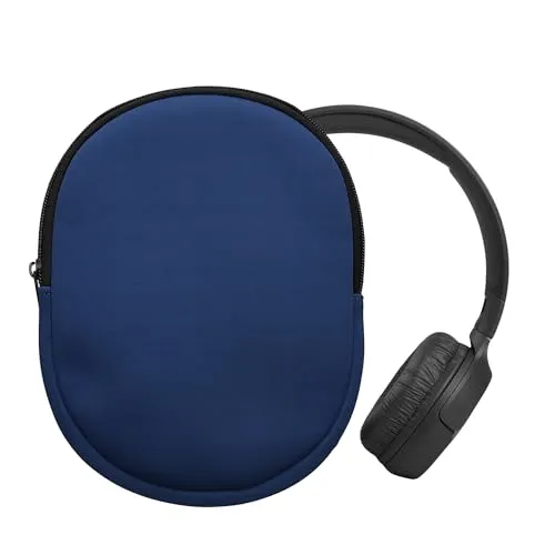 kwmobile Hülle kompatibel mit JBL Tune 600 / 500BT / 510BT / 450 Neopren Tasche - Case für Headset aus robustem Neopren Stoff - Dunkelblau