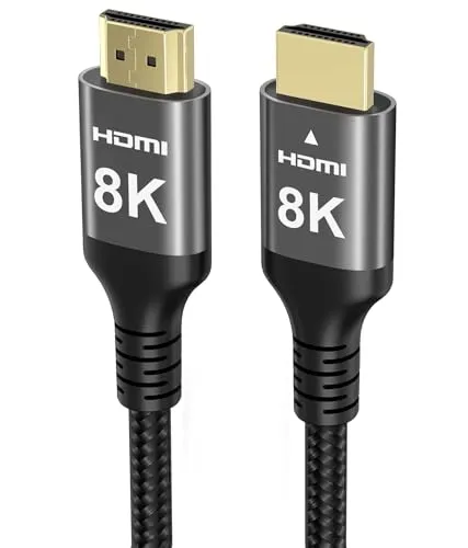 Ubluker 8K HDMI Kabel 15M Lang, Nylon Geflochtenes High Speed HDMI® Kabel