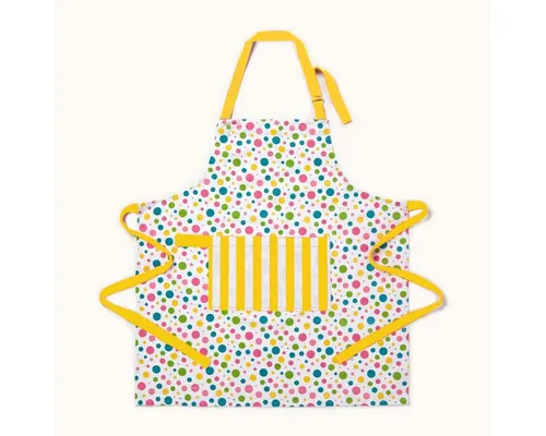 Homescapes Kochschürze Kochschürze Bunte Punkte aus 100% Baumwolle