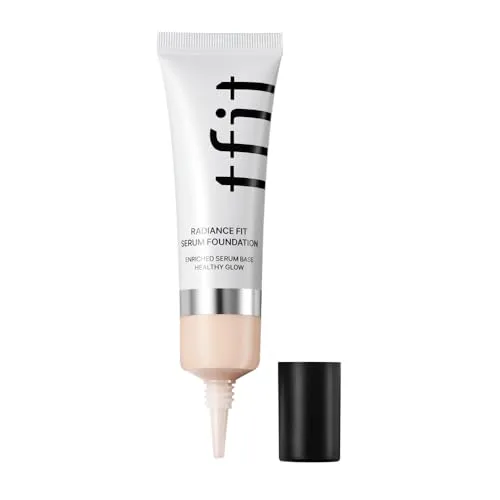 TFIT Radiance Fit Serum Foundation – makellose Deckkraft, taufrisches Finish, langanhaltend, leichtes, koreanisches Make-up, 1,05 oz. (C01 Porcelain, 1,05 oz.)