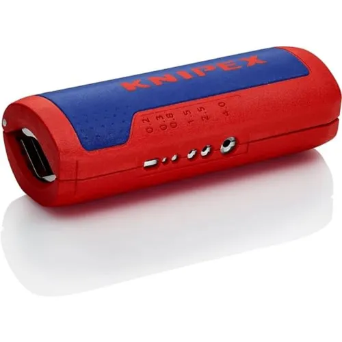 Knipex Wellenrohrschneider TwistCut - 90 22 02 SB - Rohrabschneider mit integriertem Abisoliermesser, ideal für präzise Schneid- und Abisolierarbeiten an Wellenrohren.