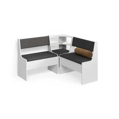 Livinity Eckbankgruppe Tiberio, Weiß, 120 x 120 cm