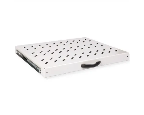 ROLINE 19-Zoll Fachboden 1 HE - Ausziehbar und Tragfähig - Servergehäuse: Ausziehbarer Fachboden mit 25 kg Tragfähigkeit, ideal für die einfache Montage in 19