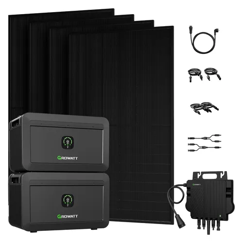 Growatt NOAH 2000 Balkonkraftwerk mit Speicher - Solaranlage mit bis zu 8192Wh, hochwertiger LiFePO4-Batterie und einfacher App-Steuerung. Ideal für nachhaltige Energieversorgung.