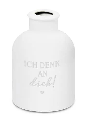 Grafik Werkstatt | Vase Ich Denk an Dich, Weiß, klein
