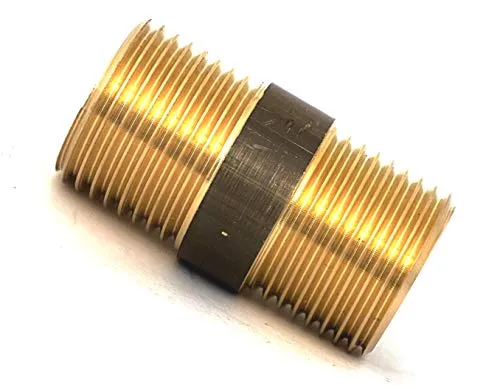 Messing Rohrnippel 1/2 Zoll x 40mm Länge Doppelrohrnippel Langnippel Gewindefitting