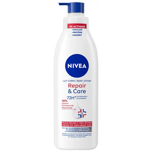 Nivea Repair & Care Körpermilch 72H 10% Glycerin 250 ml bietet eine umfassende L