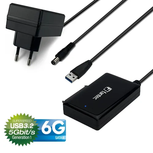 FANTEC USB 3.2 Gen 1 zu SATA Adapter DOCK für 2,5'' & 3,5'' HDD/SSDs