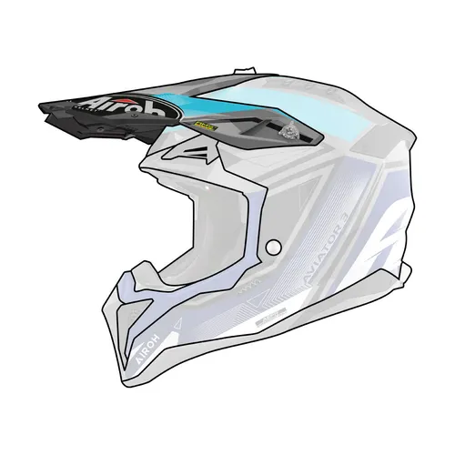 Fernandez Helm AIROH Aviator 3 League Blau Poliert - Hochwertiger Motorradhelm mit modernem Design, ideal für Sicherheit und Komfort auf der Straße. Perfekt für anspruchsvolle Fahrer.