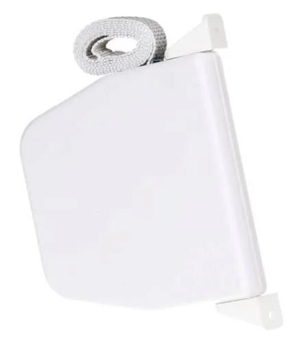 Schellenberg 50507 Gurtwickler Aufputz für Rollladensysteme Mini - Praktischer Aufschraubwickler mit integriertem Rollladengurt, ideal für Renovierungen. Flexibel montierbar auf Wänden oder Fensterrahmen, schwenkbar und mit 5 m Gurtlänge.