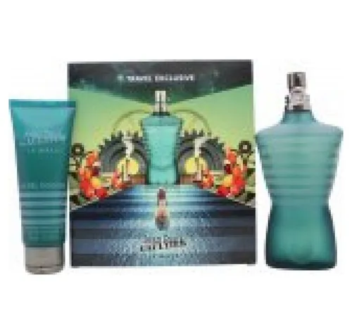 Jean Paul Gaultier Le Male Geschenkset 125ml EDT + 75ml Körpershampoo - Herrenparfüm Geschenkset mit 125ml EDT und 75ml Körpershampoo, ideal für den modernen Mann, der Wert auf Stil und Pflege legt.