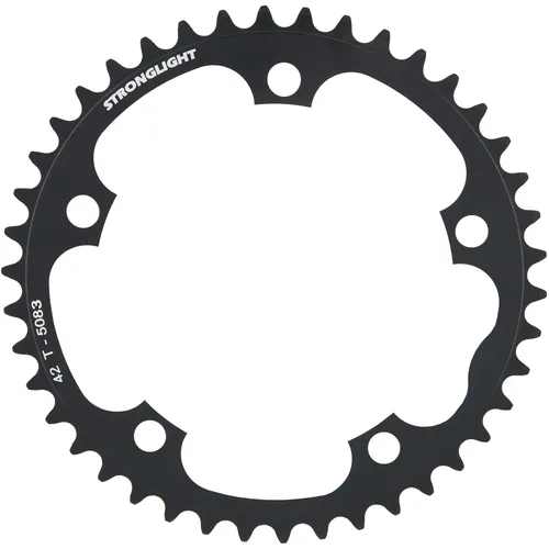 STRONGLIGHT Kettenblatt Type 130 S - 42 Zähne, 9/10-fach, schwarz - Kettenblätter für präzise Schaltung, 42 Zähne für optimale Kraftübertragung und ideal für sportliche Radfahrer.