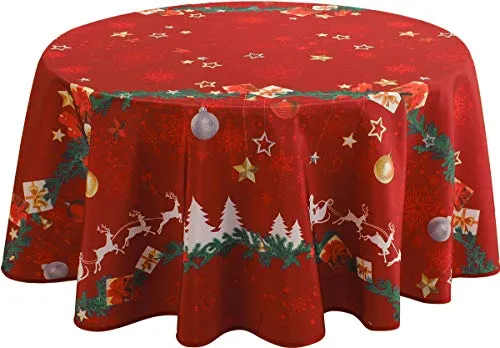 Le linge de Jules Tischdecke, Polyester, Rot, 160 cm cm