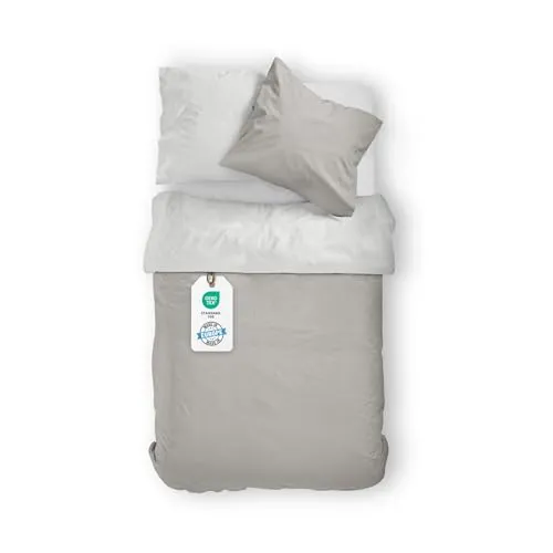 Xxxl Wendebettwäsche, Creme und Taupe, 135x200 cm - Bettwäsche aus Textil, Oeko-Tex® Standard 100, pflegeleicht und atmungsaktiv für besten Schlafkomfort.