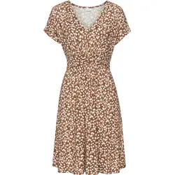 Vivance by Lascana Jerseykleid mit Pünktchendruck und V-Ausschnitt