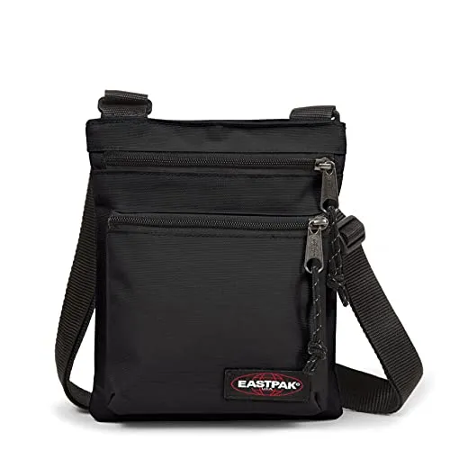 Eastpak Umhängetasche Rusher Black - Kleine Umhängetasche aus strapazierfähigem Nylon mit 3 Reißverschlussfächern und verstellbarem Schultergurt – ideal für den täglichen Gebrauch.