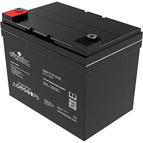 30Ah AGM Akku 12V Solarbatterie Glasvlies