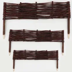 Aquagart Beetumrandung 4 Beeteinfassungen aus Weide 10x60cm - Beeteinfassungen aus robustem Haselnussholz, einfach zu montieren mit Gummihammer, umweltfreundlich und ideal für eine harmonische Gartengestaltung.