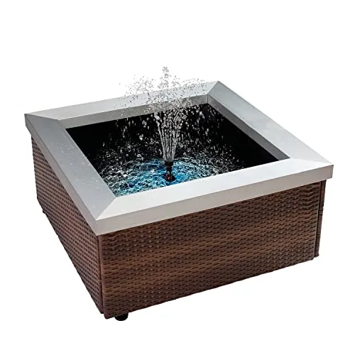 Bell´Acqua® HOMEPOND Wasserspiel - Spring- & Zierbrunnen mit Pflanzbereich, geräuscharm und einfacher Montage. Ideal für Garten und Terrasse, inklusive Pumpe und robustem Aluminiumrahmen.