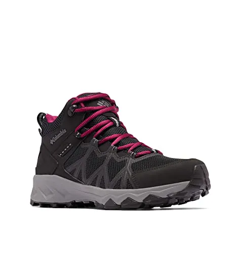 Columbia Peakfreak II Mid Outdry WP Damen-Wanderstiefel, Schwarz - Wanderschuhe mit hervorragender Traktion für nasse und trockene Bedingungen, reaktionsschneller Dämpfung und nachhaltiger OrthoLite Eco-Einlegesohle für hohen Komfort.