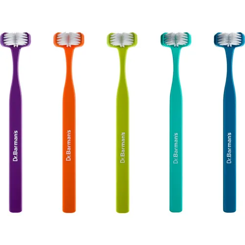 Dentaco AS Dr. Barmans Superbrush 3 Regular - Handzahnbürsten mit innovativem 3-Kopf-Design für eine gründliche Reinigung und optimale Mundpflege, ideal für Erwachsene.