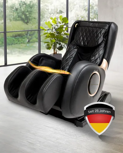 Massagesessel KENWOOD® LI-1208 schwarz Knetmassage Klopfmassage Rollenmassage
