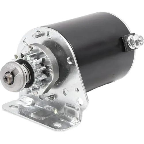 Elektrischer Anlasser für Rasentraktor - passend für Briggs & Stratton 593934 693551 - Rasenmäherzubehör mit 14-Zahn-Metallzahnrad für hohe Beständigkeit. Einfach zu montieren, langlebig und sorgt für einen zuverlässigen Motorstart selbst unter anspruchsvollen Bedingungen.