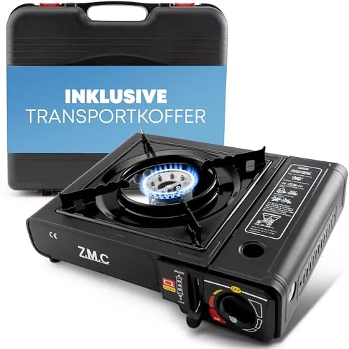 ZMC Gaskocher 1-flammig mit Aufbewahrungskoffer