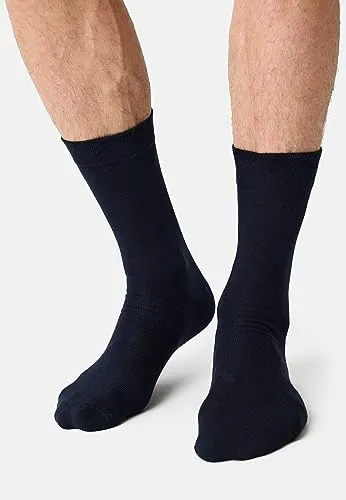 Nur Der 3er Pack Ohne Gummi Socken mit Komfortbund ohne Einschneiden aus weicher Baumwolle Herren, maritim, 43-46