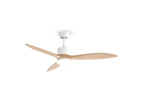 Klarstein Bodenventilator SkyBreeze mit Licht - Der Klarstein SkyBreeze Deckenventilator kombiniert elegantes Design mit praktischen Funktionen. Ideal für Räume bis 25 m², sorgt er für angenehme Luftzirkulation und individuelle Beleuchtung durch drei Lichtfarben. Steuerbar per Fernbedienung oder App.