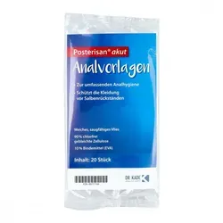 POSTERISAN akut Analvorlagen 20 ST - Arzneimittel zur Analhygiene, schützt die Haut am After und hält Unterwäsche hygienisch sauber.