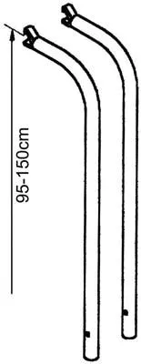 Thule Verlängerungsset für Lift Fahrradträger, 95-150cm