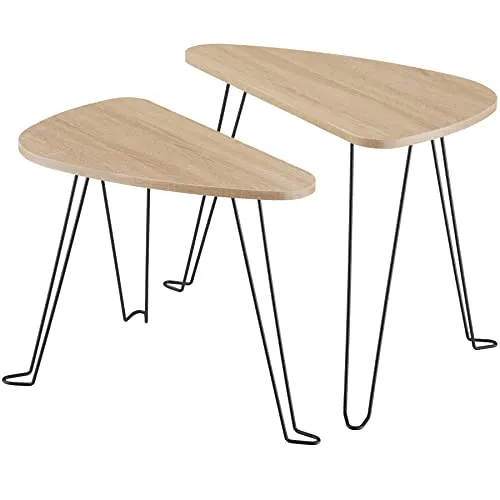 TecTake 2er Set Beistelltische Richmond