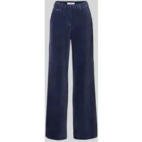 Brax Cordhose mit elastischem Bund und Eingrifftaschen Modell 'MAINE' in Dunkelblau, Größe 40