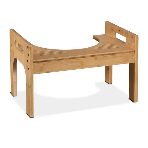 Toilettenhocker WC Hocker aus Bambus – Rutschfest und leicht