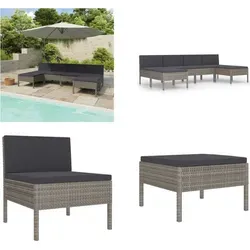 vidaXL 6-tlg. Garten Lounge Set mit Auflagen