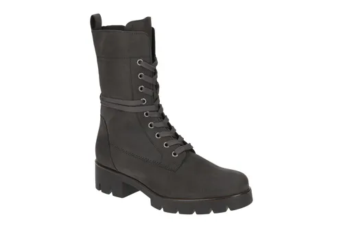 Gabor Damen Combat Boots Pepper – Stiefeletten mit Wechselfußbett - Komfortable und gefütterte Stiefeletten in trendigem Design, ideal für den Übergang. Mit hochwertigem Obermaterial aus Rauleder und praktischen Reißverschluss.