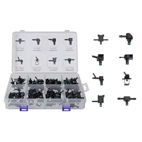 85tlg Diesel-Rücklaufleitungsverbinder-Sortiment Rücklaufnippel Verbinder