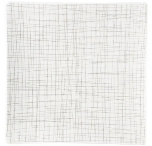 Rosenthal Servierplatte Teller quadradtisch flach Mesh Line Walnut (27cm)