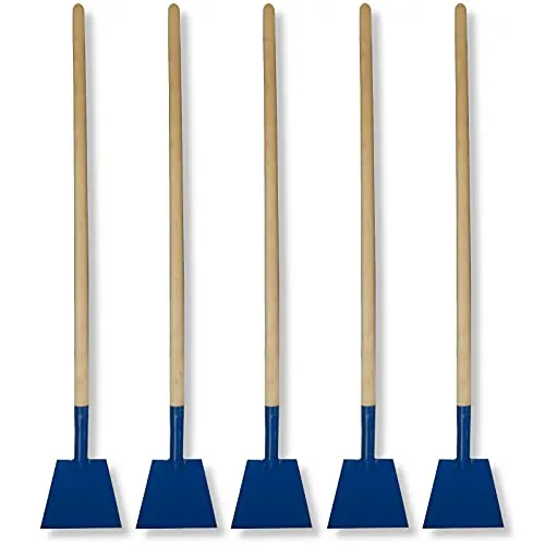 5er Set DEWEPRO Eisstößer - Eisscharre - Eiskratzer - Scharre - Stoßscharre - Bodenschaber - Flächenschaber - Breite: 180mm inkl. 120cm Holzstiel