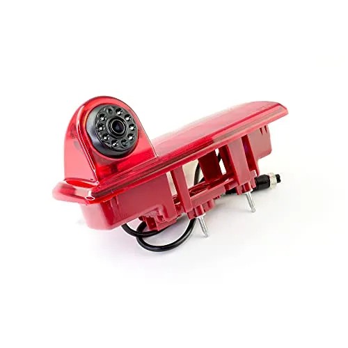 Rückfahrkamera in 3. Bremsleuchte inkl. 15m Kabel kompatibel mit Renault Trafic, Opel Vivaro, FIAT Talento und Nissan Primastar Full RED