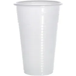 DayBays 100 Stk. Trinkbecher 200ml Ø7cm Plastikbecher 0,2L weiß PP