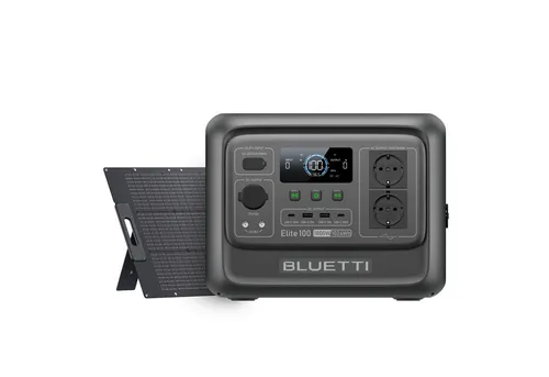 BLUETTI Elite 100 V2 - Tragbare Power Station 1024Wh - Solarspeicher mit 1800W AC Leistung, ideal für Camping und Stromausfälle. Kompakt, leicht und schnell aufladbar in 70 Minuten.