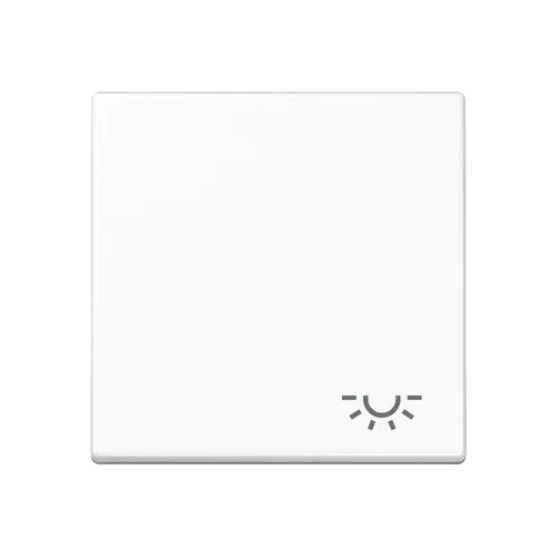 Jung A590LWW Wippe 1fach, Symbol Licht, Duroplast, Serie A, alpinweiß